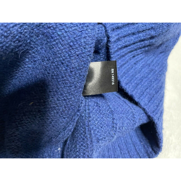 Line Of Trade Mens Large Blue Shetland Wool Cable Knit The Mariner Sweater - Picture 7 of 7